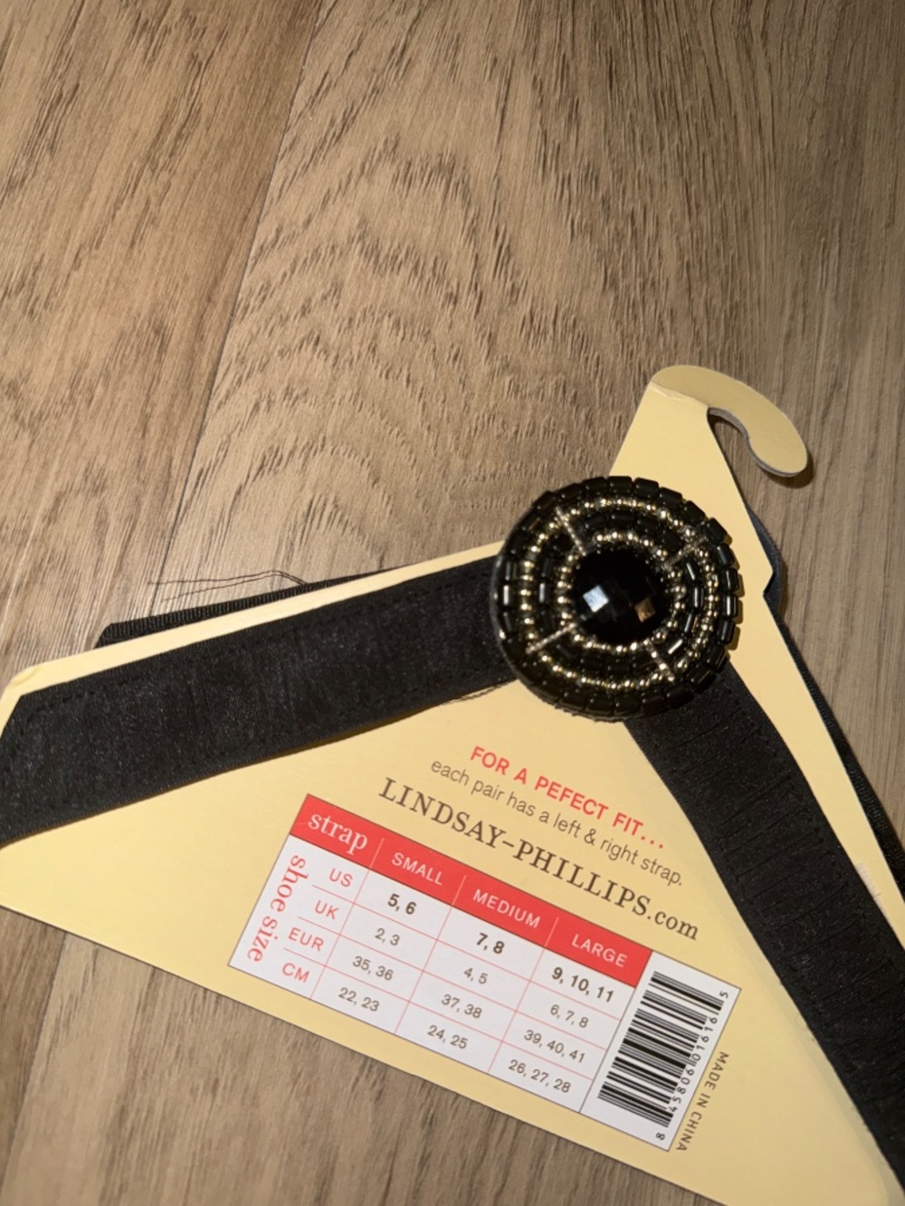 SwitchFlops Black Beaded Rhinestone Interchangeable Strap Set - Picture 5 of 5
